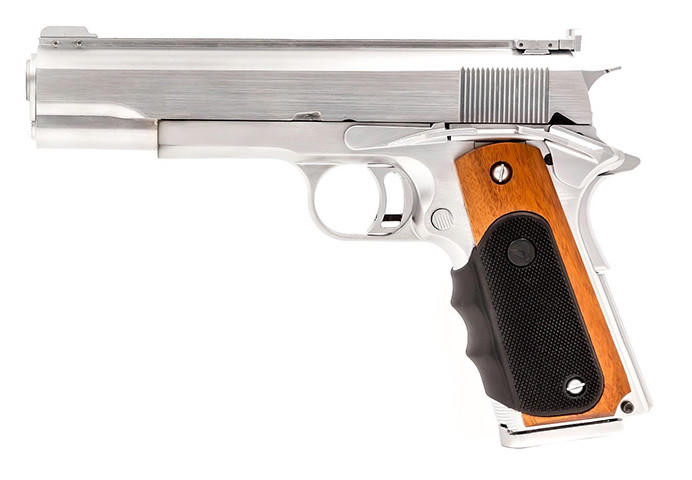 Vorsk VX-9 Agency Gas Blowback Airsoft Pistol, Chrome