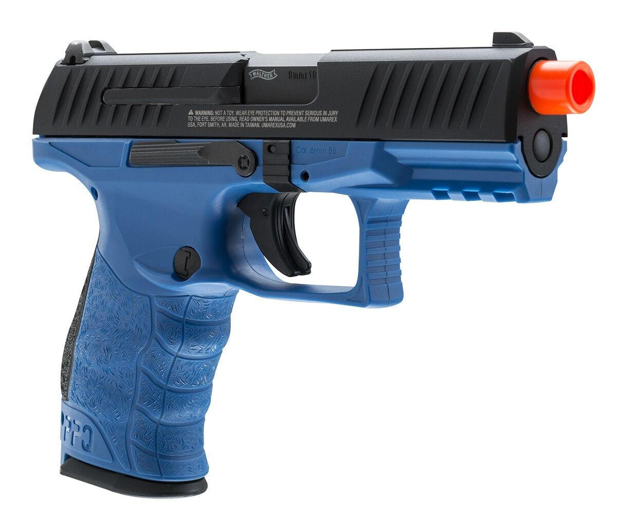 Walther PPQ Gas Blowback Airsoft Pistol - Blue Law Enforcement Edition