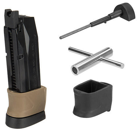 WE Tech 22rd Big Bird CO2 Magazine Set w/ Mag Extenders and Tools, Black