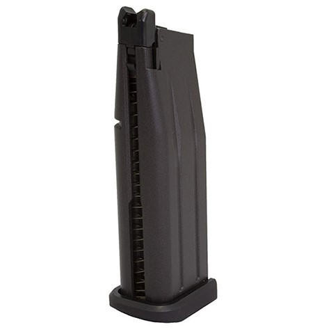 WE Tech 25rd 3.8 / 4.3 Hi-Capa Gas Blowback Pistol Magazine, Black