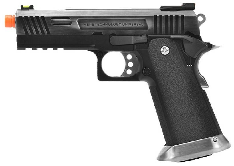 WE Tech 4.3 Allosaurus Full Metal Hi-Capa Gas Blowback Airsoft Pistol, Black