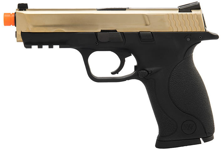 WE Tech Big Bird Full Metal Gas Blowback Airsoft Pistol, Titanium Gold