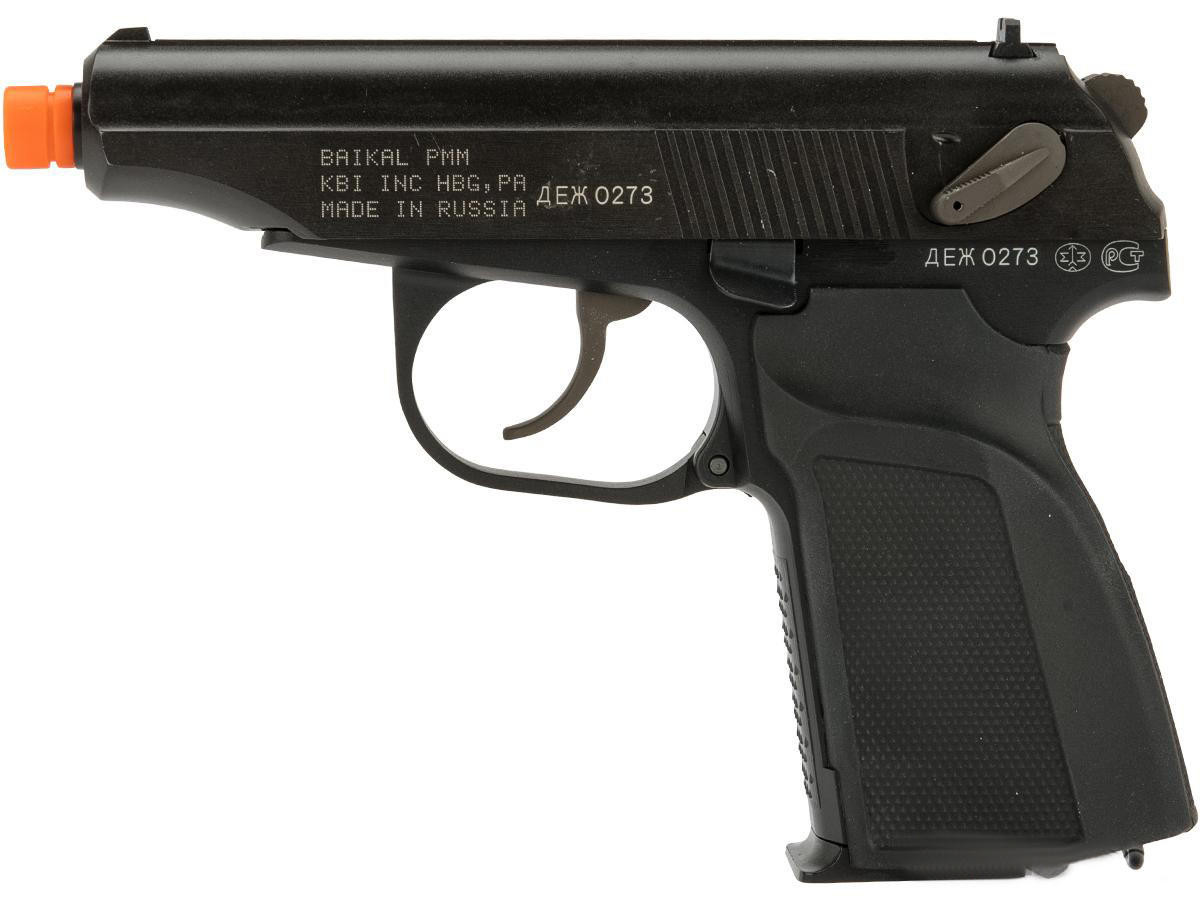 WE-Tech Baikal Licensed PMM Gas Blowback Airsoft Pistol w/ Mock Suppressor, Black