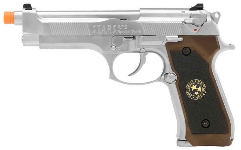 WE-Tech Biohazard M92 Gas Blowback Airsoft Pistol, Silver