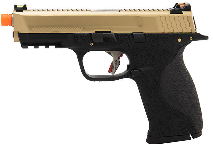 WE Tech Big Bird W.E.T Full Metal Gas Blowback Airsoft Pistol, Titanium Gold