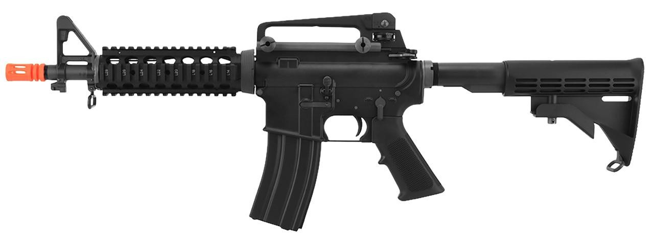 WE-Tech Full Metal M4 CQB Open Bolt Gas Blowback Airsoft Rifle, Black
