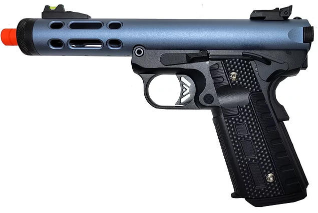 WE-Tech Galaxy02 1911 Series Full Metal Gas Blowback Airsoft Pistol, Blue