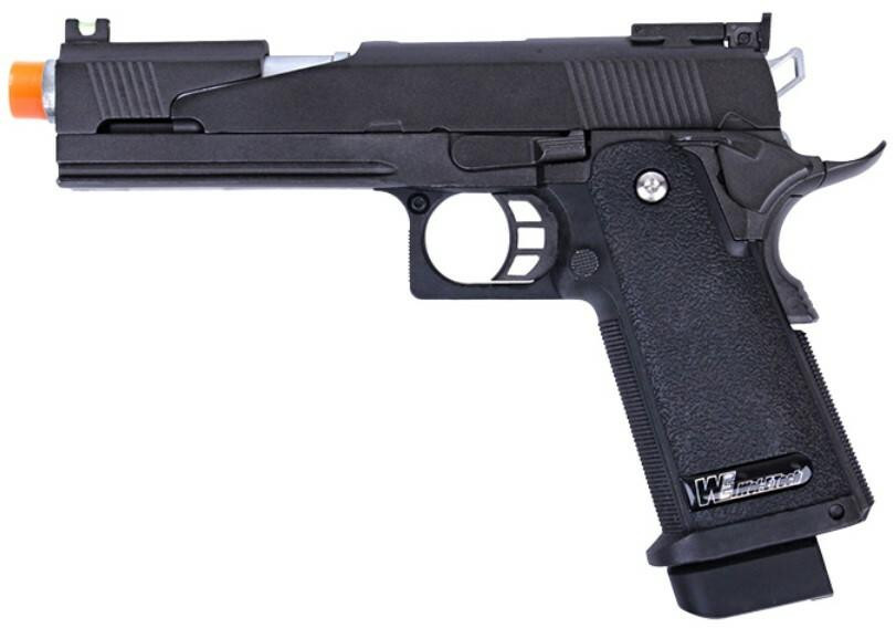 WE Tech Hi Capa 5.1 "Dragon" M1911 Gas Blowback Airsoft Pistol, Black