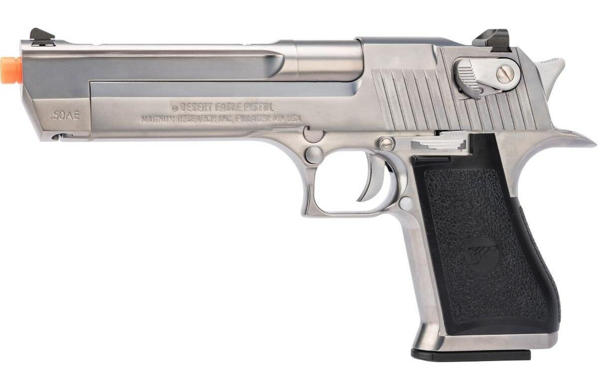 We-Tech Magnum Research Desert Eagle L6 .50AE Gas Blowback Pistol, Silver