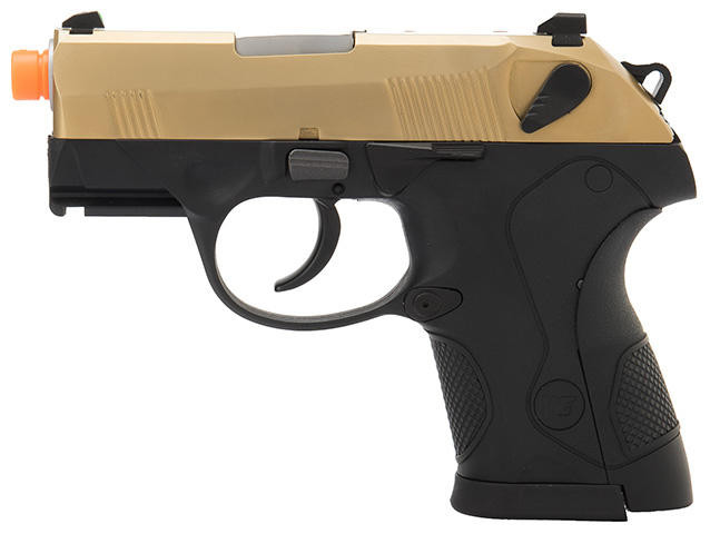 WE Tech Small Dog Full Metal Gas Blowback Airsoft Pistol, Titanium Gold