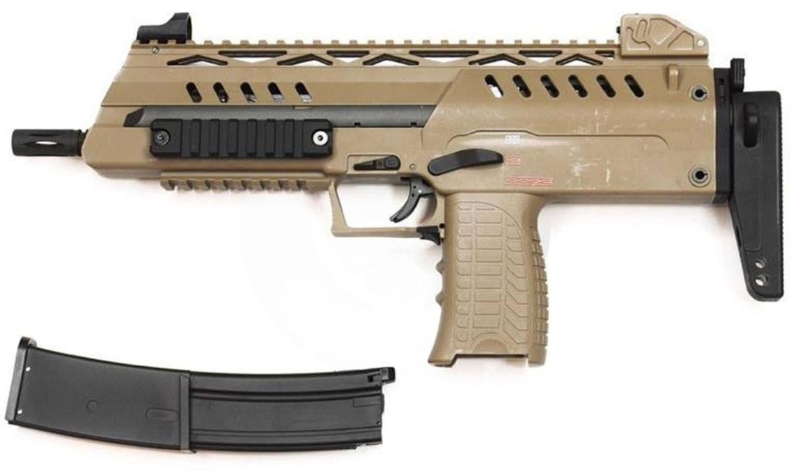 WE-Tech SMG-8 GBB Sub Machine Airsoft Gun, Tan