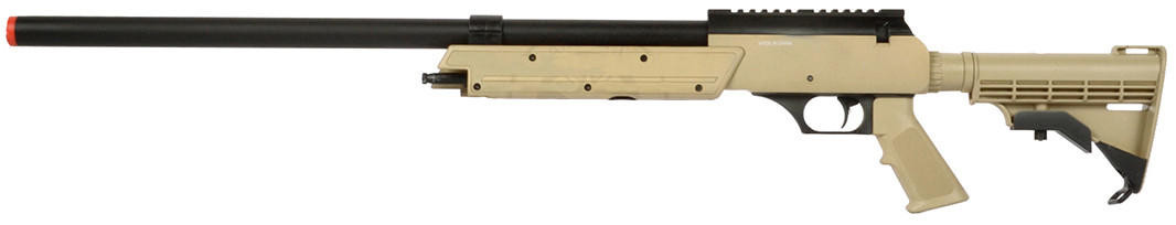 Well APS SR-2 Modular Bolt Action Airsoft Sniper Rifle, Tan