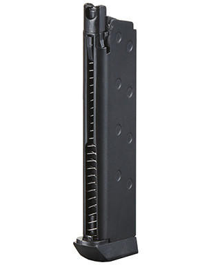 Well Fire 16 Round G198 1911 Green Gas Magazine, Black