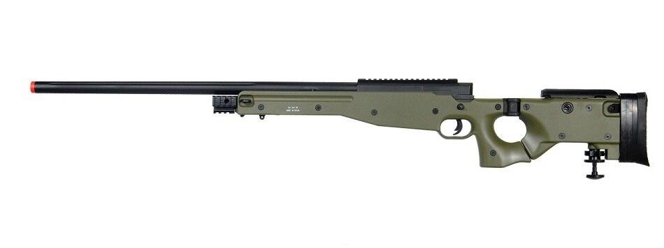 Well MB08 Airsoft Bolt Action Sniper Rifle w/ Folding Stock & Bipod, OD Green