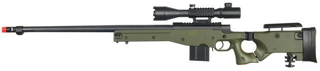 Well MB4403GA2 Bolt Action Airsoft Sniper Rifle, OD Green