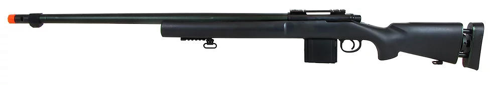 WELL MB4405A Single Bolt Action Airsoft Spring Sniper Rifle, Black