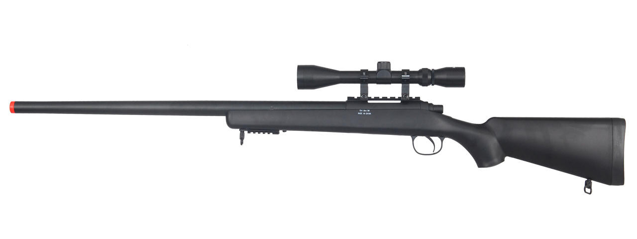 WELL VSR-10 Bolt Action Airsoft Rifle with Scope, Black