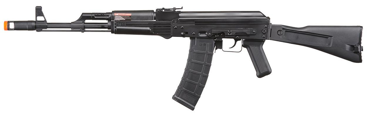 WellFire CO2 Powered AK74 Gas Blowback Airsoft Rifle w/ Folding Stock, Black