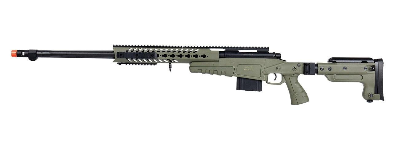 WellFire MB4418-3 Bolt Action Airsoft Sniper Rifle, OD Green