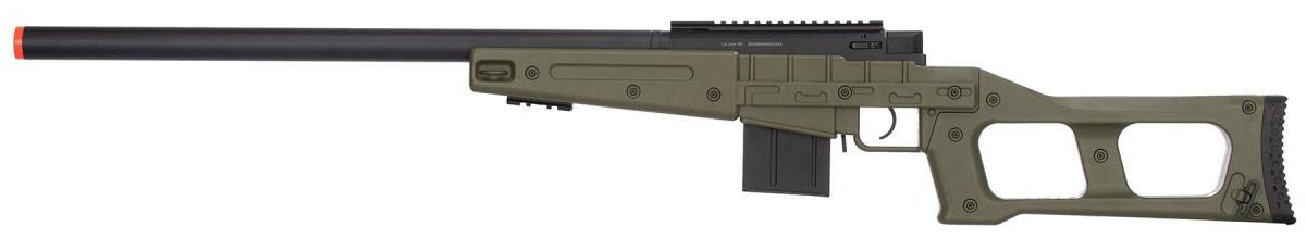 WellFire MK96 Covert Bolt Action Airsoft Sniper Rifle, OD Green