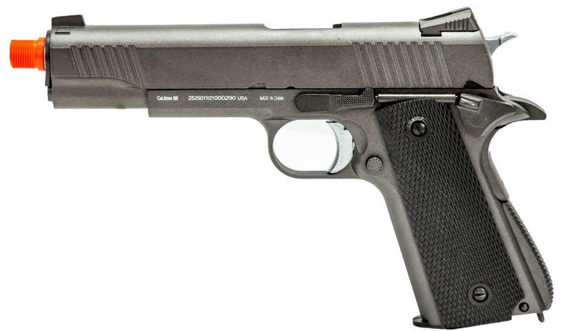 WellFire Tactical 1911 CO2 Gas Blowback Airsoft Pistol, Gray