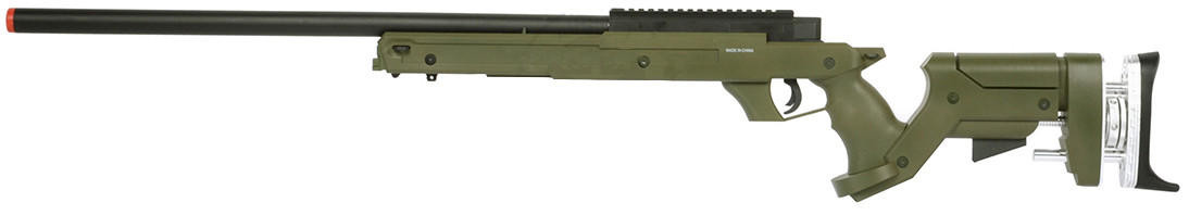 Wellfire SR22 Full Metal Bolt Action Type 22 Airsoft Sniper Rifle, OD Green
