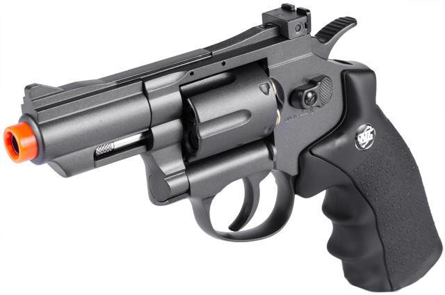 WG CO2 Full Metal High Power 2" Magnum Airsoft Revolver, Black