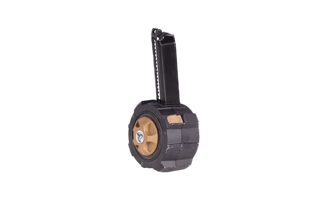 Gas drum magazine 130 pellets for G17 replicas (OUTLET)
