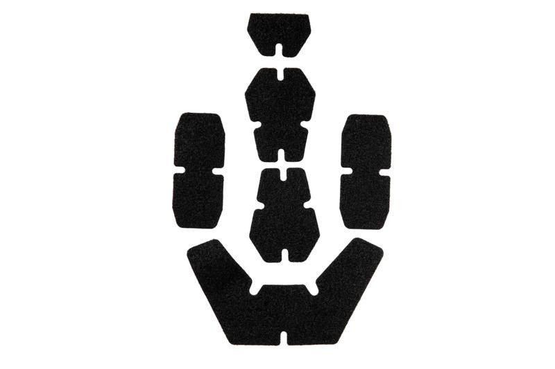 Helmet sticker set with hooks & loops - black