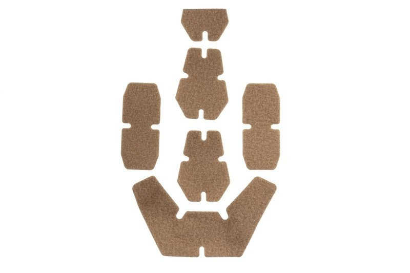 Helmet sticker set with hooks & loops - Tan