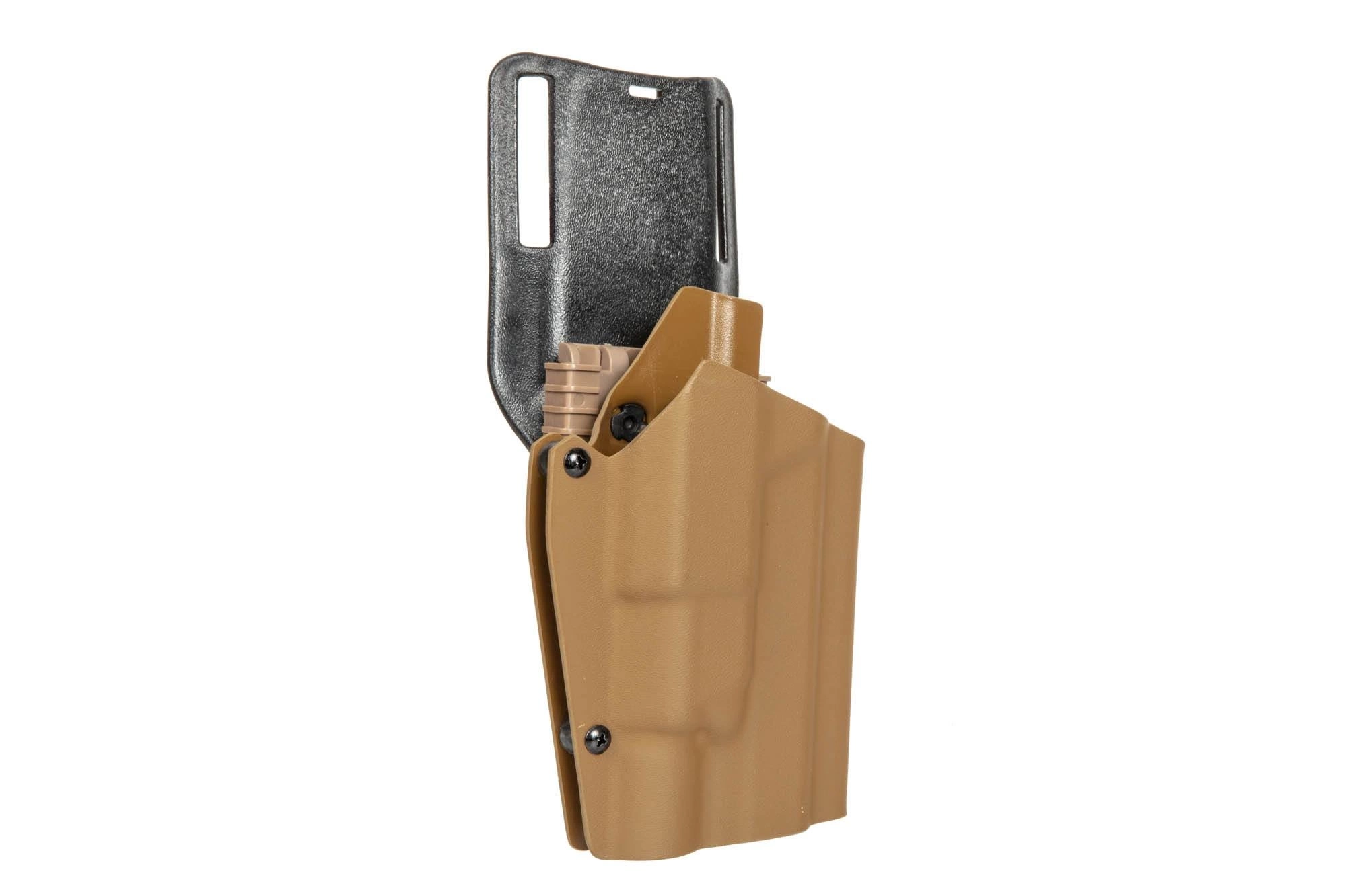 Kydex holster for Glock with X300 flashlight - Dark Earth