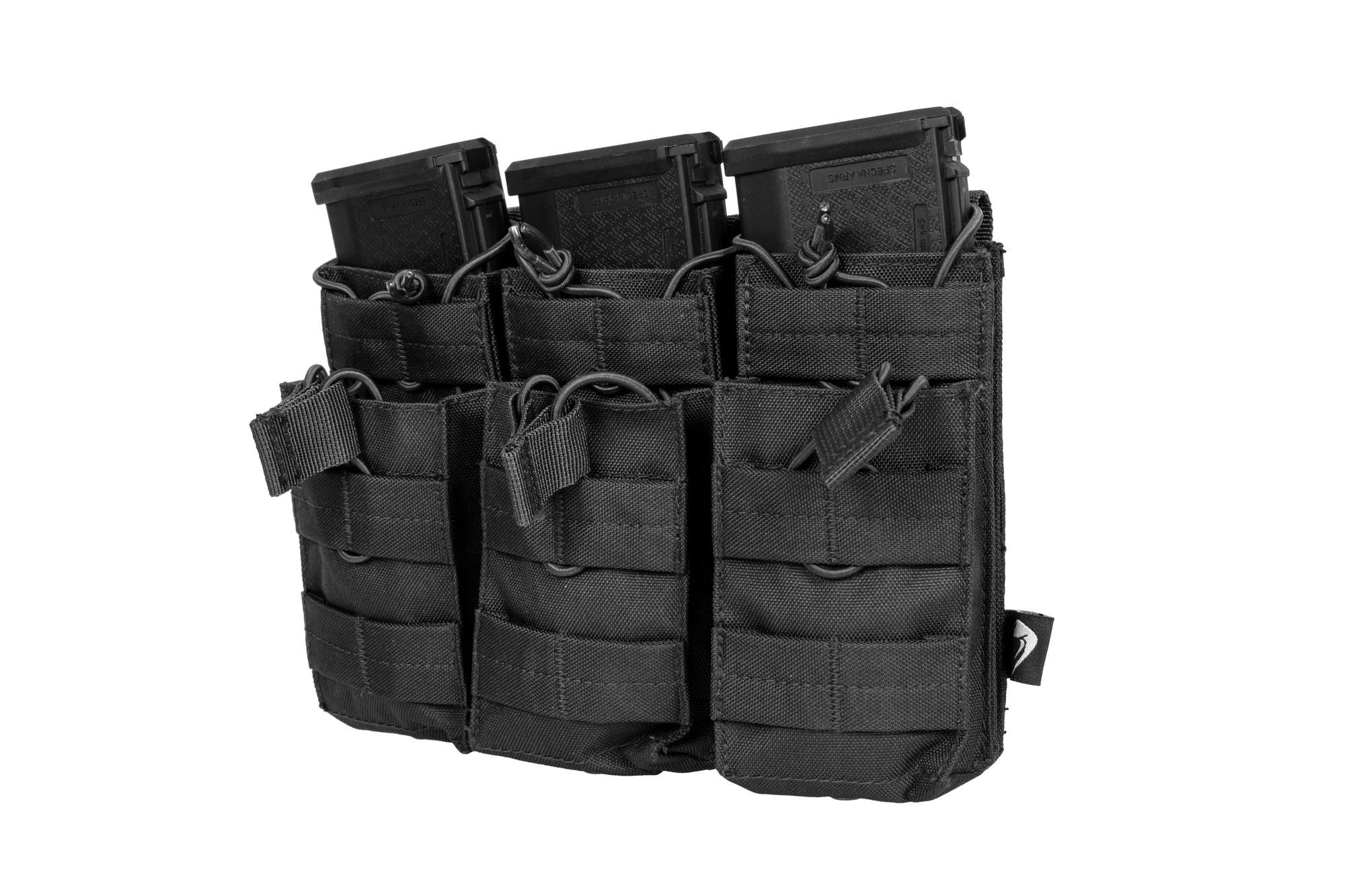 M4/M16 type triple duo magazine pouch - black