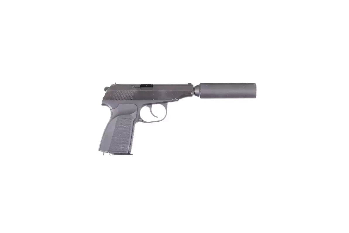 MK pistol replica with silencer - black (OUTLET)