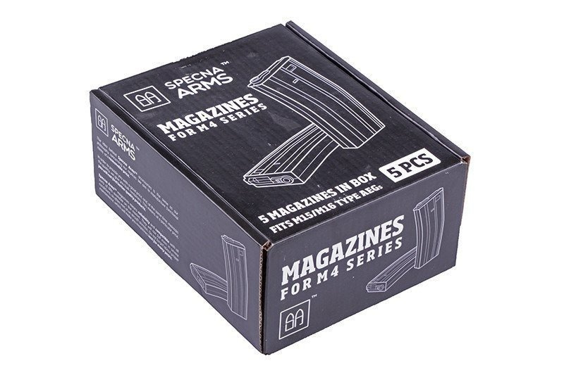 Set of 5 Real-Cap 30 BB Magazines for M4/M16 Replicas - Grey