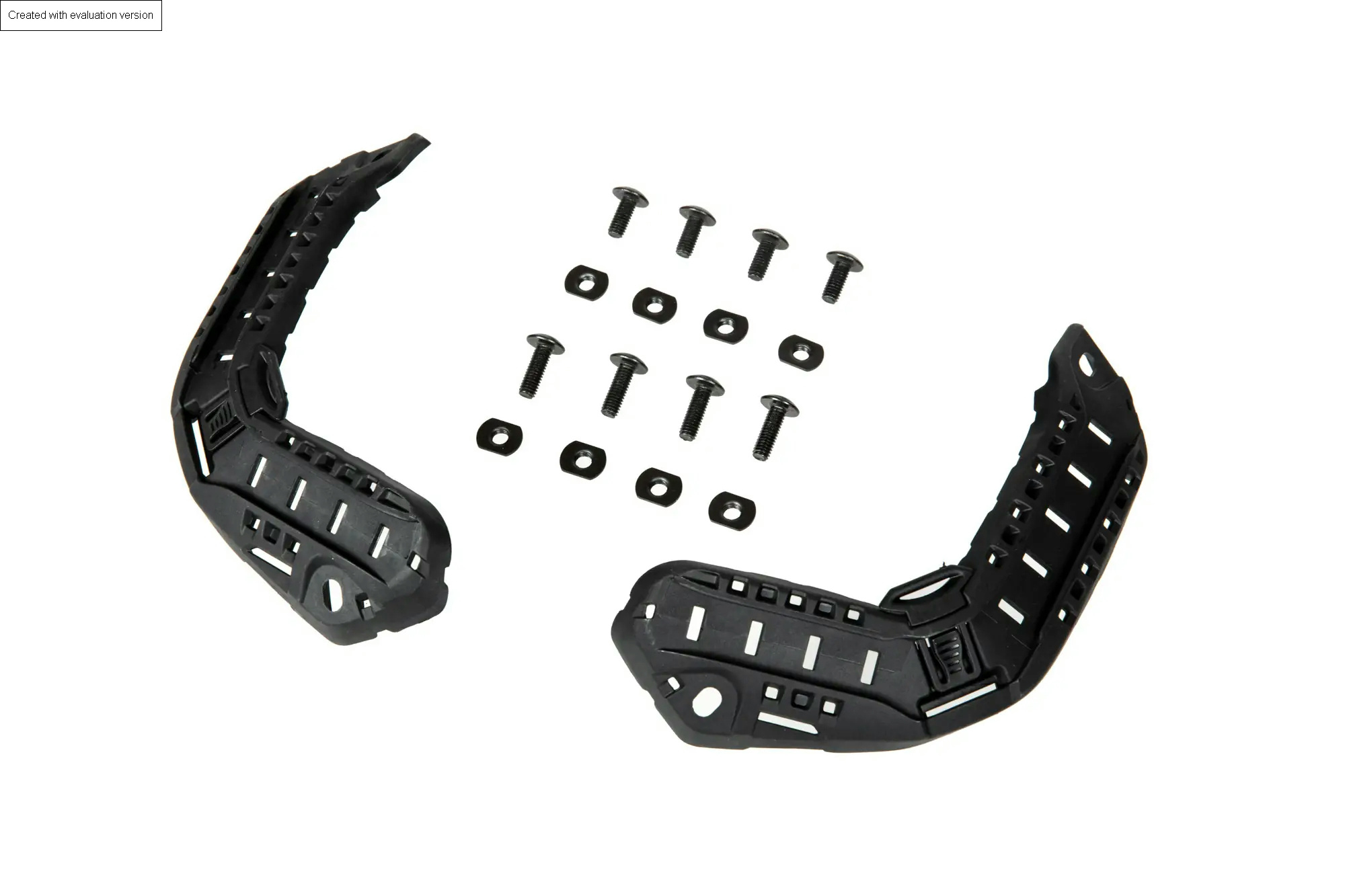 Set of Mounting Rails for Super High Cut Helmets - Black