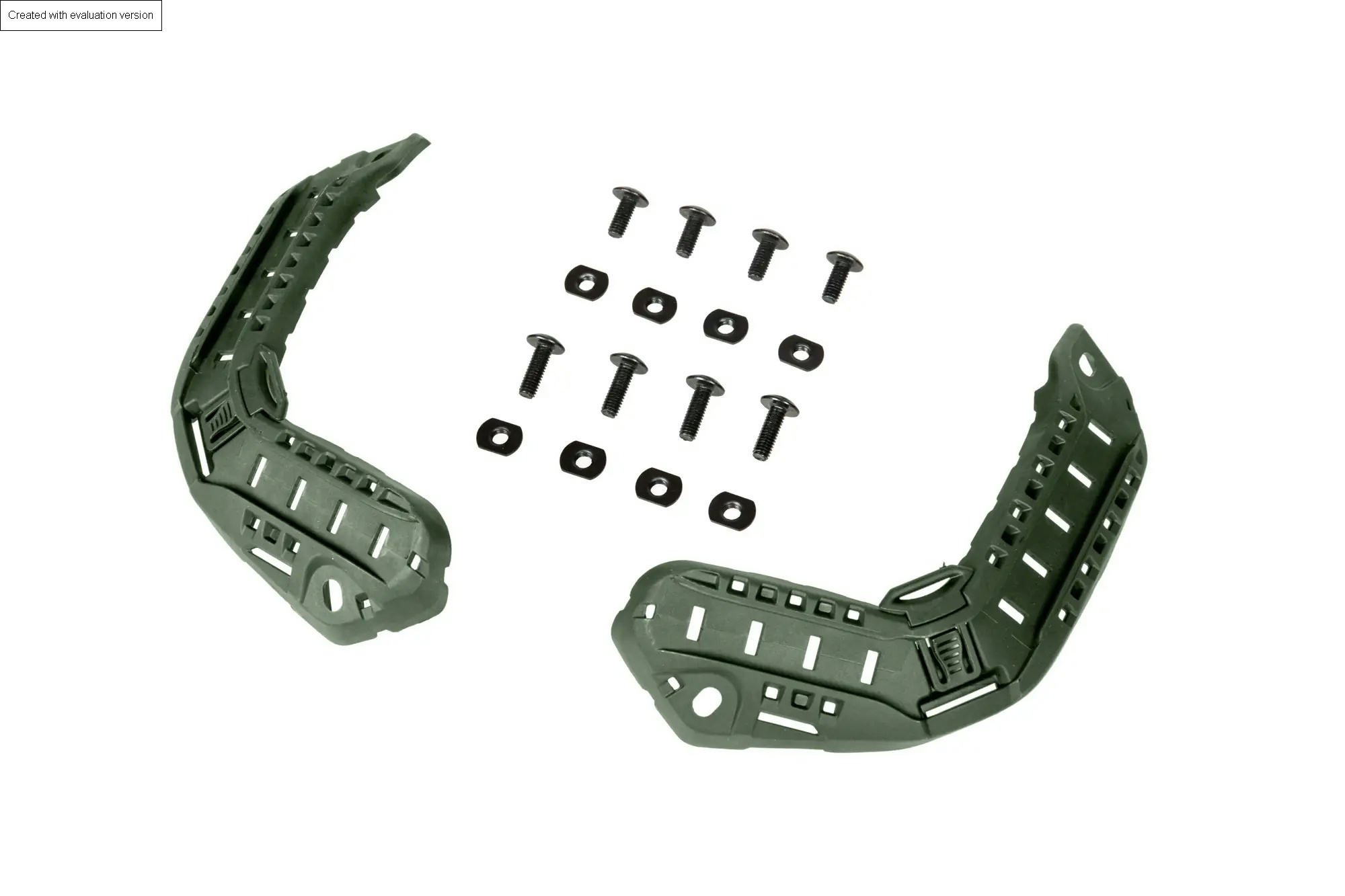 Set of Mounting Rails for Super High Cut Helmets - Olive