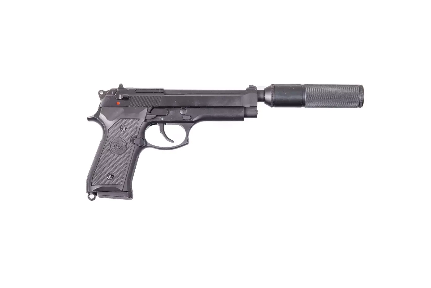 SR92 pistol replica with silencer - black (OUTLET)