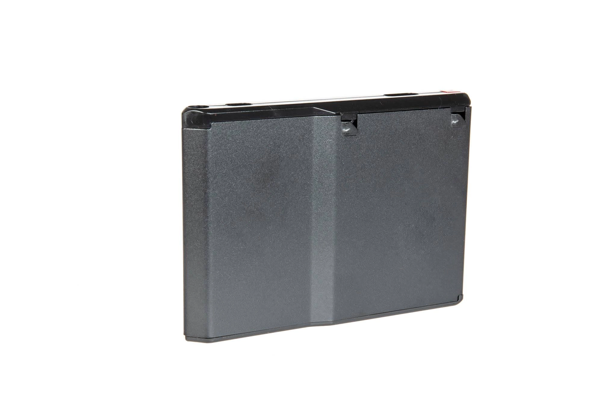 Steel 38-pellet low-cap magazine for Desert Tech HTI airsoft sniper rifle - black