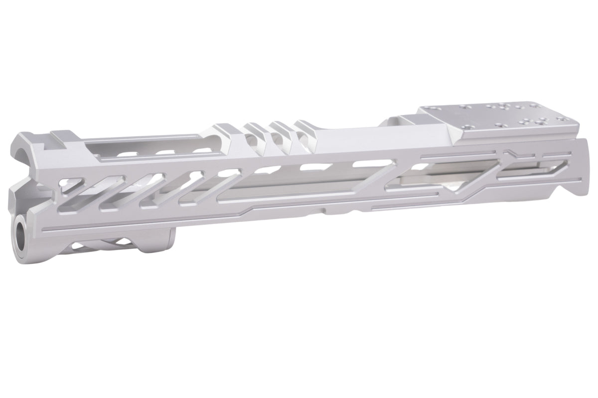 Dr. Black Aluminum Type Y Optics Ready Slide For Tokyo Marui Hi Capa 5.1 GBB Airsoft Pistol (Silver)
