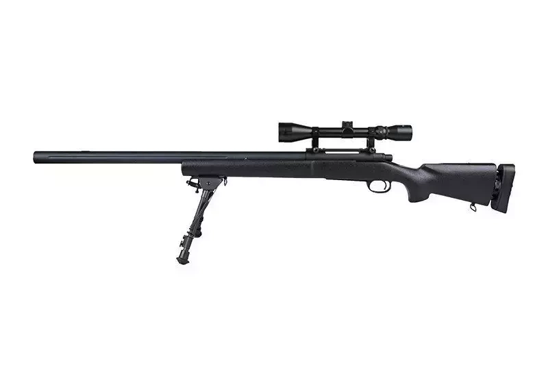 SW-04J Army Sniper Rifle Replica with scope and bipod (Upgraded) - black