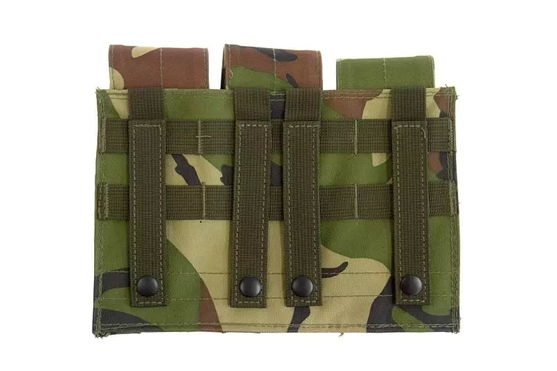 Triple pouch for M4/M16 type magazines - woodland