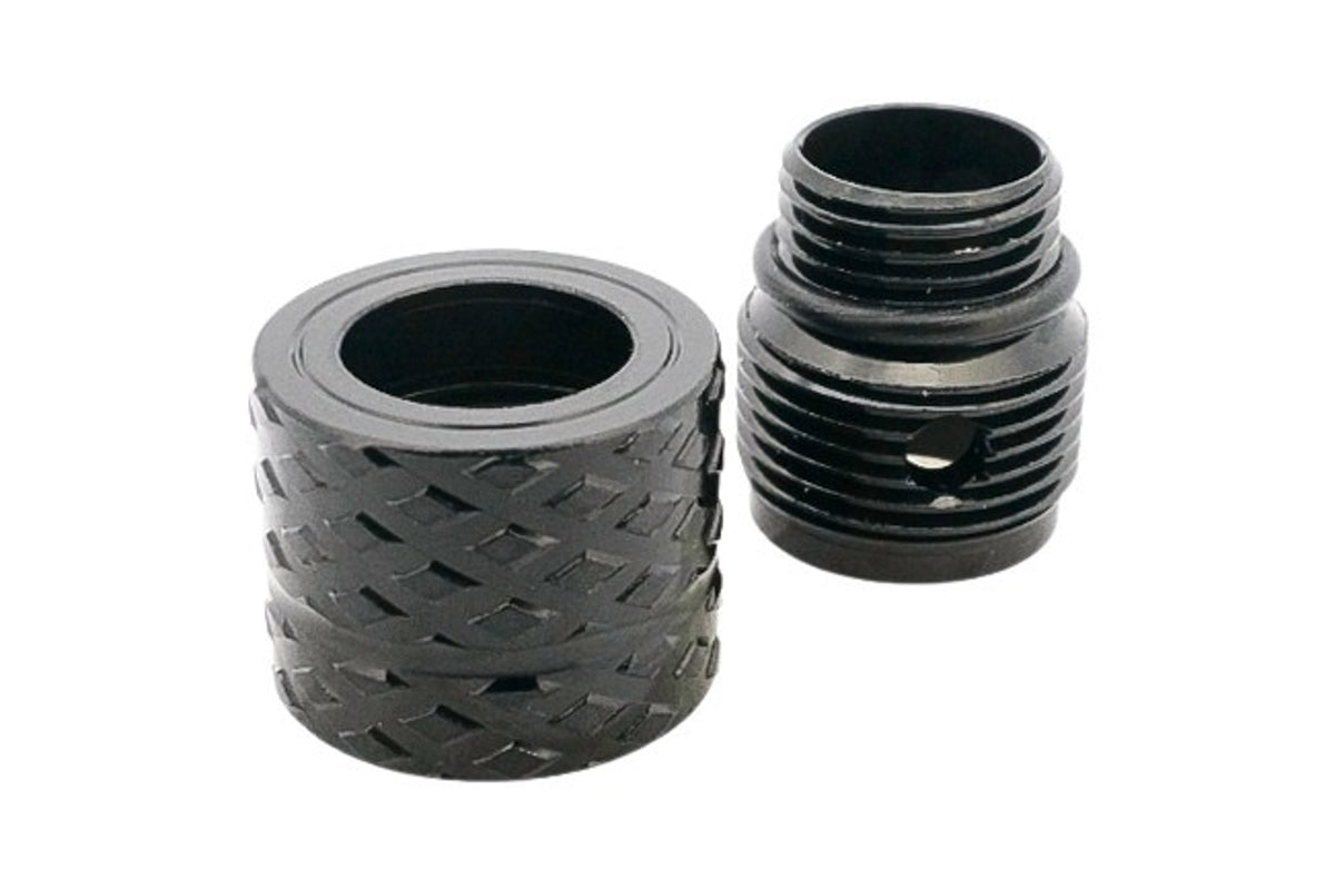 Dr. Black Aluminum Type B Barrel Thread Protector With Adapter (11mm CW to 14mm CCW)