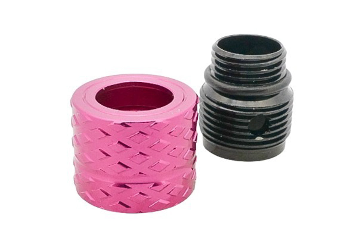 Dr. Black Aluminum Type B Barrel Thread Protector With Adapter (11mm CW to 14mm CCW/ Magenta)