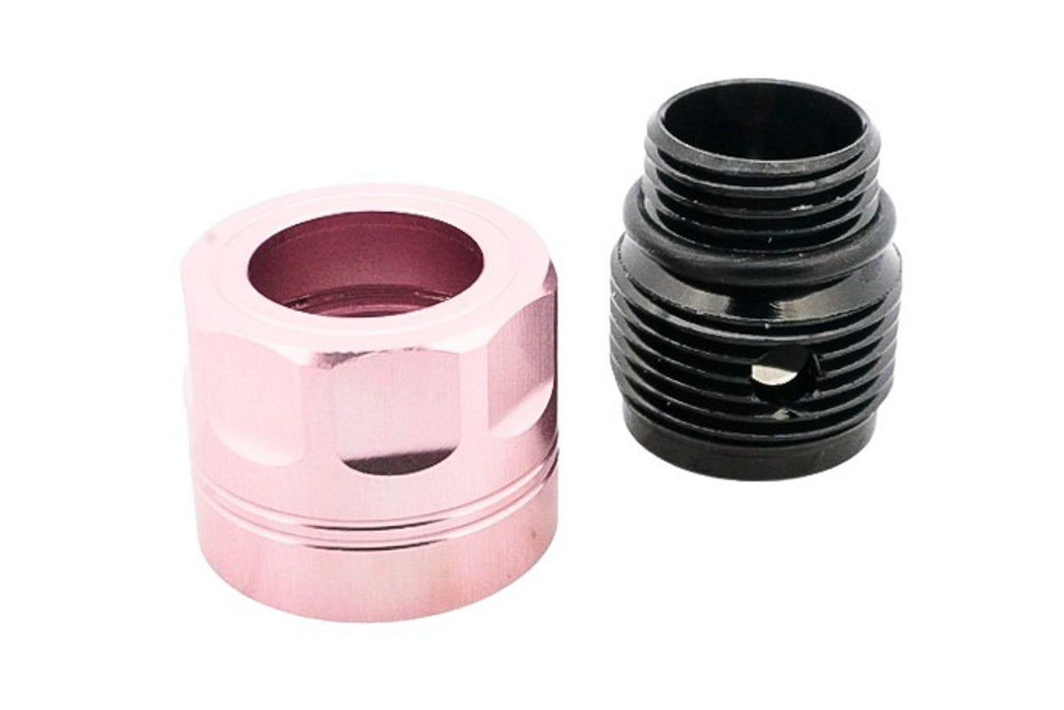 Dr. Black Aluminum Type A Barrel Thread Protector With Adapter (11mm CW to 14mm CCW/ Pink)
