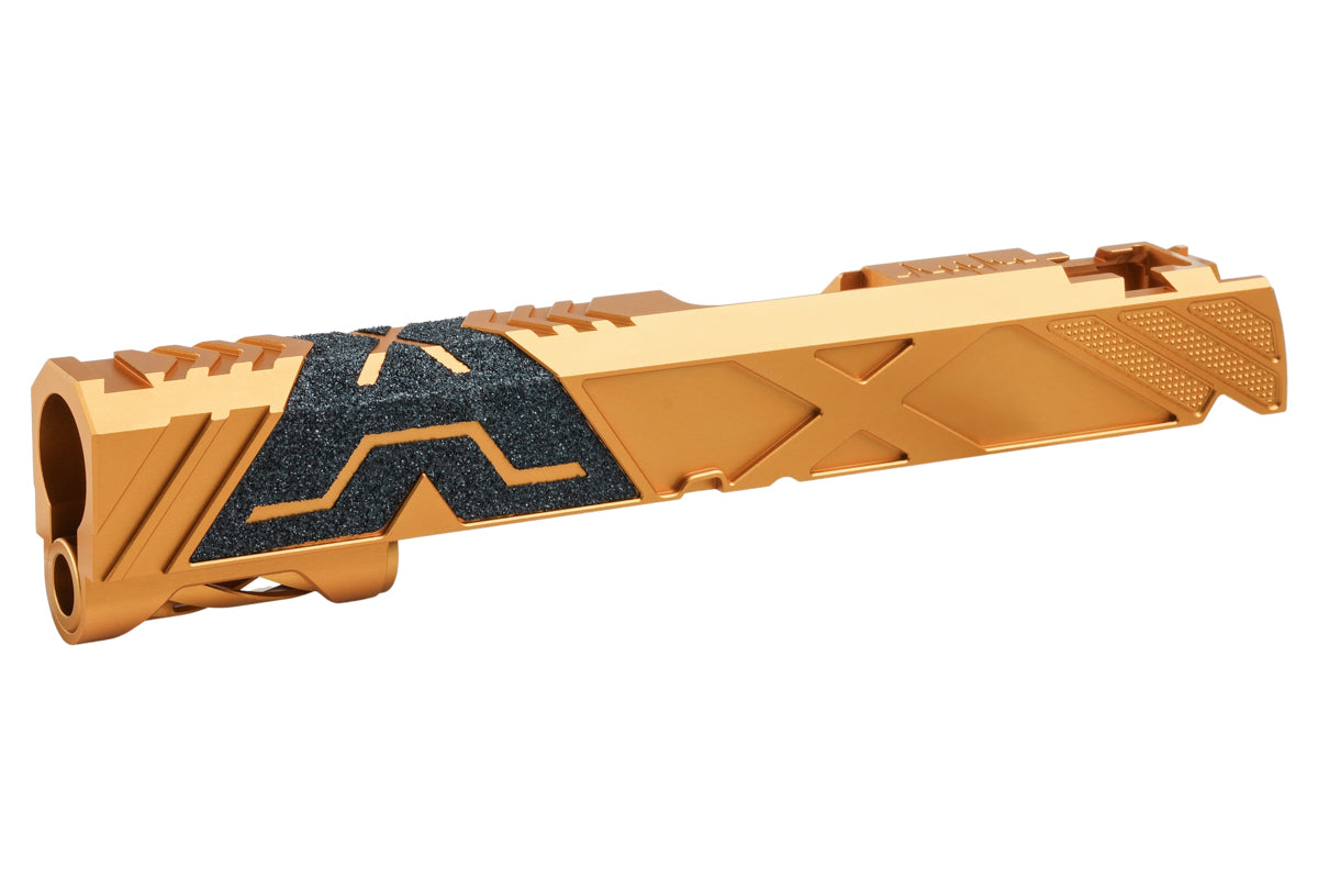 Dr. Black Aluminum Type 'X' Slide For Tokyo Marui Hi Capa 5.1 GBB Airsoft Pistol (Gold)