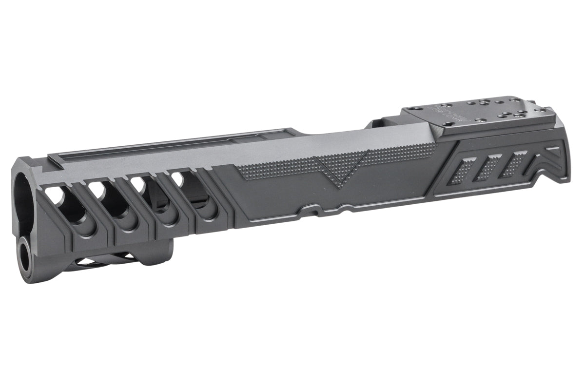 Dr. Black Aluminum Type W Optics Ready Slide For Tokyo Marui Hi Capa 5.1 GBB Airsoft Pistol (Gray)