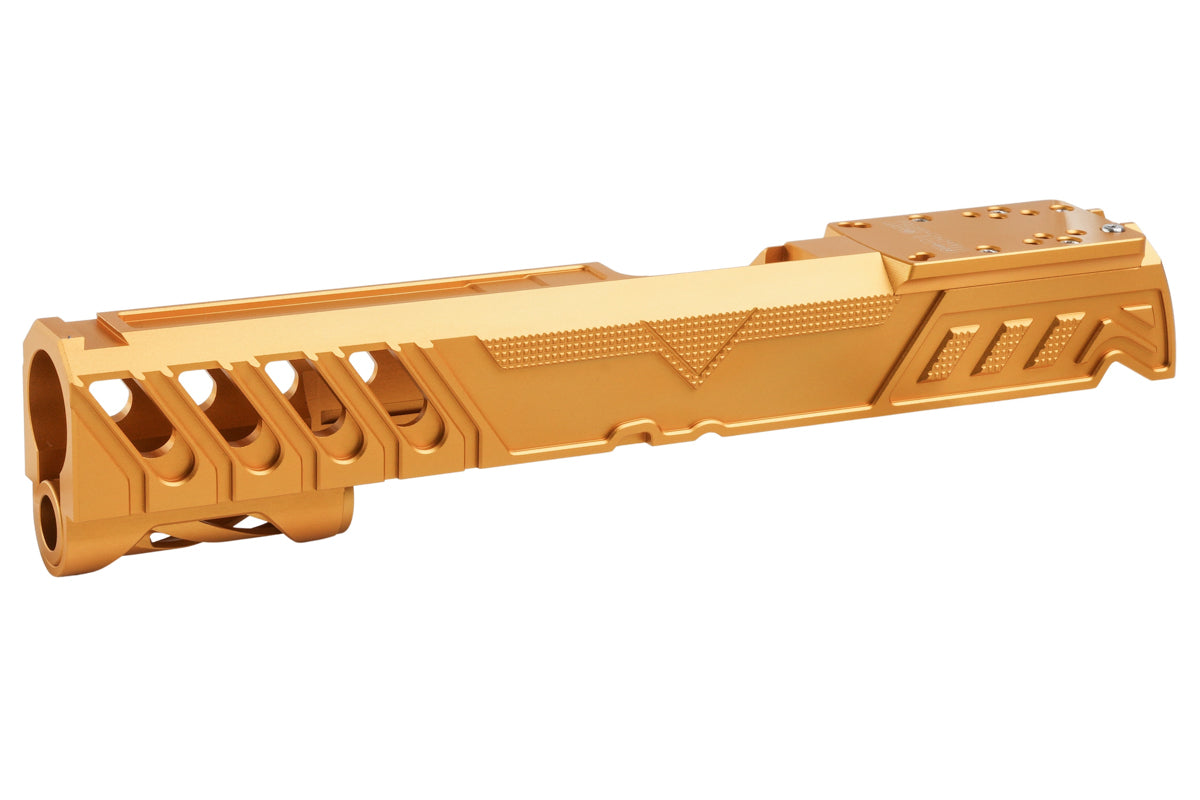 Dr. Black Aluminum Type W Optics Ready Slide For Tokyo Marui Hi Capa 5.1 GBB Airsoft Pistol (Gold)