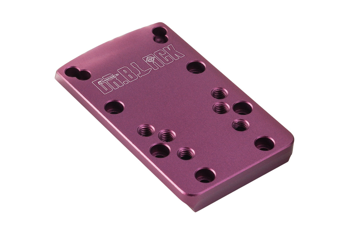 Dr. Black Aluminum Slide Type W / Y Red Dot Adapter Plate (Purple)