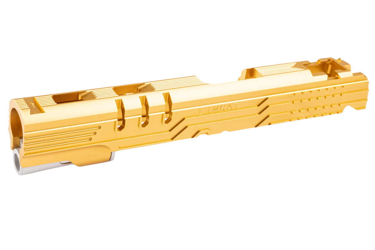 5KU CNC Aluminum LimCat Protector 5.1 Slide For Tokyo Marui Hi Capa 5.1 GBB Airsoft (Gold)