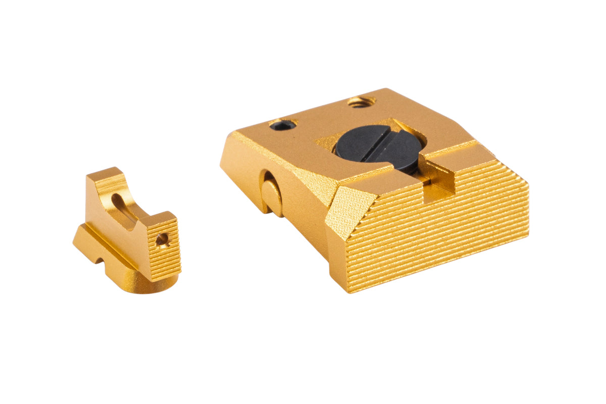 5KU CNC Aluminum Fiber Sight Set For KJ CZ Shadow 2 GBB Airsoft Pistol (Gold)